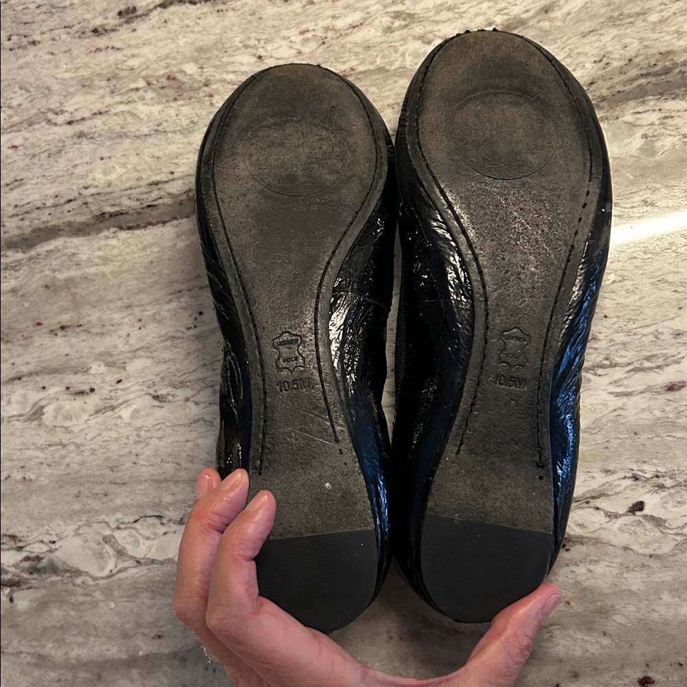 Tory Burch Caroline Black Patent, Ballet Flats. Size 10.5 - Picture 5 of 7